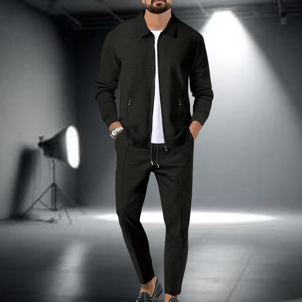 "Roberto Russo" Tracksuit Set - Stylish Full-Zip Jacket and Pants