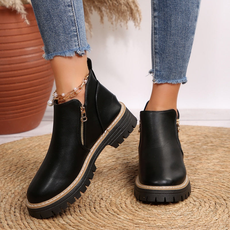 Katrina™ – Leather Ankle Boots