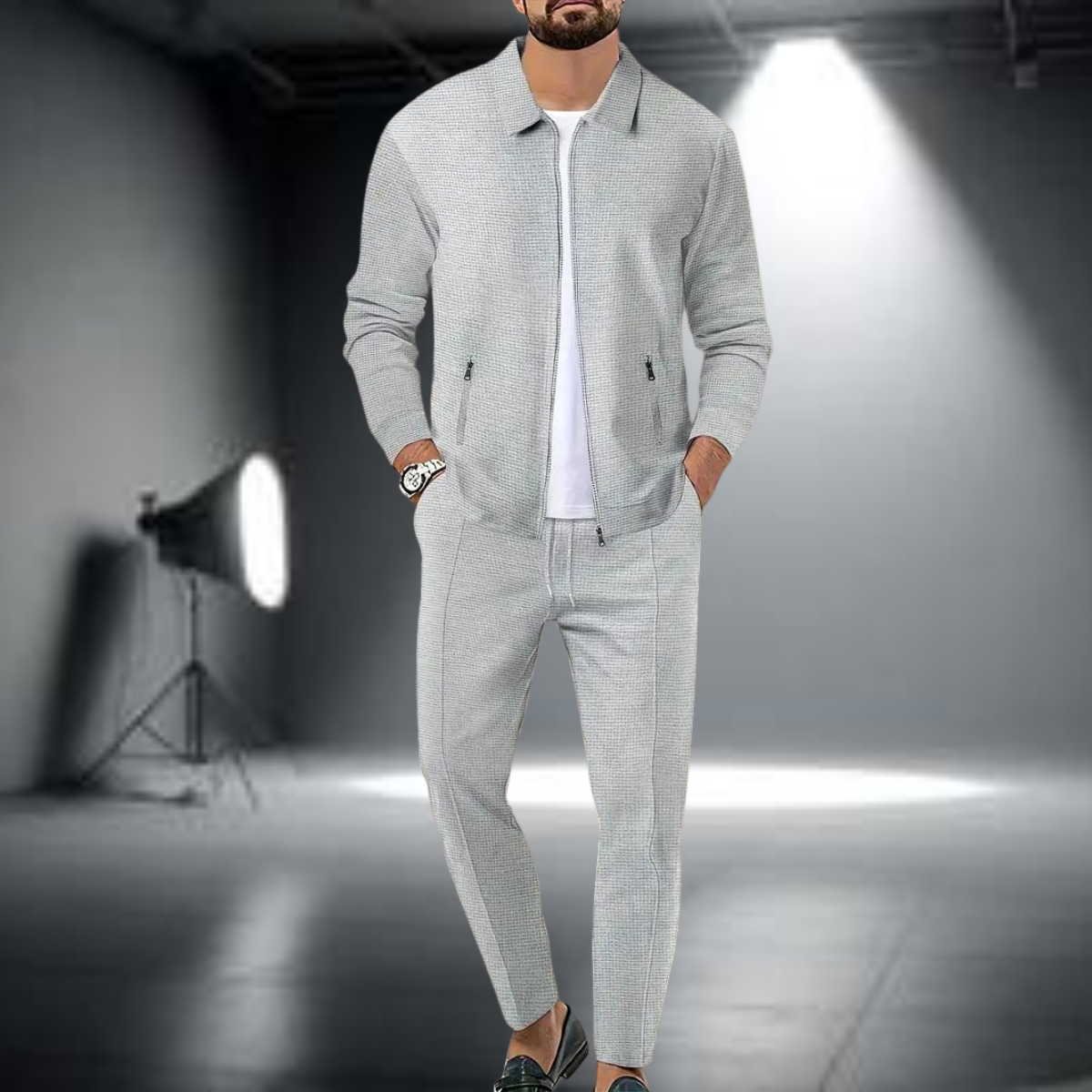 "Roberto Russo" Tracksuit Set - Stylish Full-Zip Jacket and Pants
